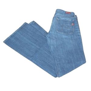 Citizen Of Humanity Jeans Ingrid Low Waist Flair Blue Denim Flare Sz 29 32/31